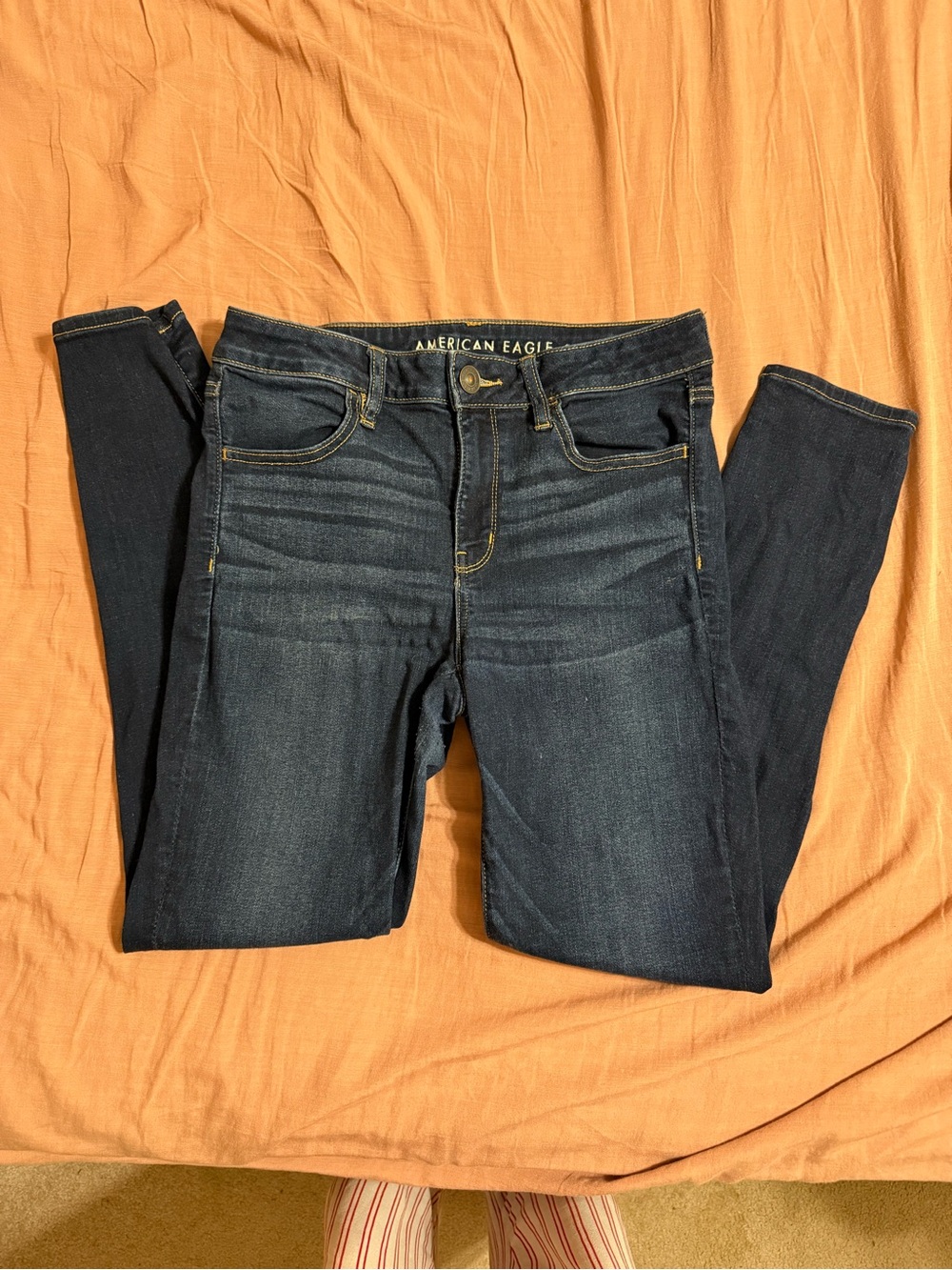 American Eagle Outfitters Women's Dark Blue Skinny Jeans Next Level Stretch
